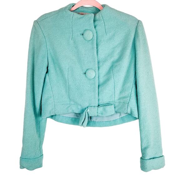 Fashioned By George Schulte Vintage 1950s Cropped Blazer Jacket with Bow - Picture 1 of 5